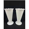 Image 2 : Wonderful Set of Hobnail Milk Glass Cases By Anker Hocking Fro the 1970's 9.5" T.