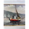Image 2 : Vintage Original Oil Painting,Fishing Boat by Anthony 27 1/2 inch by 23 1/2 inch