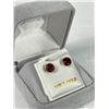 Image 2 : 10k Gold with Garnet Earrings. New. 1.6 ct