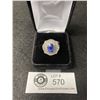 Image 1 : Stunning 925 Sterling Silver and Tanzanite Ring. 3.8 ct