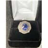 Image 2 : Stunning 925 Sterling Silver and Tanzanite Ring. 3.8 ct