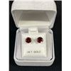 Image 2 : New 10k Gold Earrings with Garnet. Brand New,