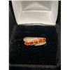 Image 2 : Beautiful Brand New with Tag 925 Sterling Silver Ring with Orange Sapphire Gold Plated Ring. 1.15 ct