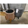 Image 2 : GRAPE VINE WOVEN RATTAN TRELLIS FLOWER POT, GRAPE VINE WOVEN RATTAN FLOWER POT & BLACK GRAPE VINE