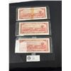 Image 2 : Lot of 3 Canadian 1954 $2 Notes in Sleeves