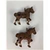 Image 2 : 2 Vintage Cast Iron Horses
