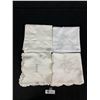 Image 1 : 4 Vintage Embroidered Square Tablecloths