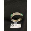 Image 2 : Vintage Silvertone with Green Stone Bangle