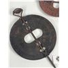 Image 2 : Lot of 3 Vintage Cast Iron Spindle Flue Damper Reversible Make Great Advertising Pieces