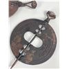 Image 3 : Lot of 3 Vintage Cast Iron Spindle Flue Damper Reversible Make Great Advertising Pieces