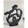 Image 2 : Abstract Décor Hand and Face Image and Hand Carved Wooden Tribal Mask