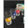 Image 2 : Vintage Box of 8 Billiard Ball Glasses. In Great Shape.