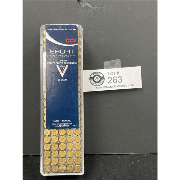 1 Box of 100 Short High Velocity 22 Copper Plated Round Nose NO SHIPPING   PAL Required