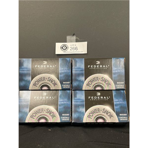4 Boxes of Federal Ammunition 12 Gauge Buckshot NO SHIPPING  PAL Required