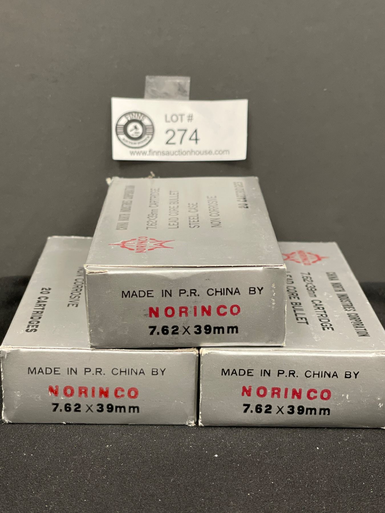 Lot of 3 Boxes of Norinco 7.62 x39mm Cartridge Lead Core Bullet 20 ...