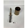 Image 1 : 1916 WWI German Artillary Shell Base Dusseldorfe and Knife in Bag