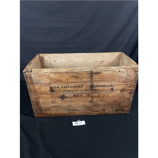 Antique 50lb Polar Stumping Powder ( Explosive) Crate. Beautiful Finger ...