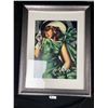 Image 1 : Framed Beautiful Art Deco T.De Lempicka " Lady with Gloves"