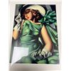 Image 2 : Framed Beautiful Art Deco T.De Lempicka " Lady with Gloves"