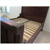 Image 8 : Solid Wood Bed Frame w/ Carved Headboard & Footboard 86" x 63" x 90"H (Headboard)