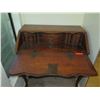 Image 2 : Wooden Secretary w/ Cabriole Legs, Interior Drawers & Metal Lock (w/ Key) 33" x 22" x 38"H