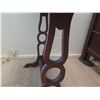 Image 6 : Curved Wooden Side Table  33" x 16" x 27"H