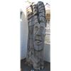 Image 1 : Tall Carved Wooden Tiki Totem Outdoor Décor 33" Diameter x 100"H