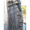 Image 3 : Tall Carved Wooden Tiki Totem Outdoor Décor 33" Diameter x 100"H