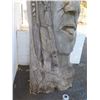 Image 4 : Tall Carved Wooden Tiki Totem Outdoor Décor 33" Diameter x 100"H