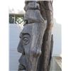 Image 7 : Tall Carved Wooden Tiki Totem Outdoor Décor 33" Diameter x 100"H