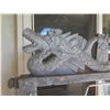 Image 2 : Metal Gong 22"D w/ Mallet in Wooden Carved Dragon Frame 40"H