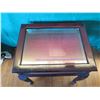 Image 2 : Wooden Side Table w/ Clear Display Top & Cabriole Legs 22" x 17" x 25"H