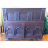 Image 1 : Carved Wooden Sideboard w/ Lift-Top & Two Lower Cabinet Doors 51" x 19" x 42"H