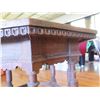 Image 10 : Antique Wooden Octagonal Table w/ Carved Accents 49" x 49" x 30"