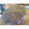 Image 14 : Antique Wooden Octagonal Table w/ Carved Accents 49" x 49" x 30"