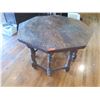 Image 1 : Antique Wooden Octagonal Table w/ Carved Accents 49" x 49" x 30"