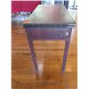 Image 4 : Vintage Wooden Desk w/ 2 Drawers & Carved Details 36" x 17" x 29"H (damaged)