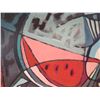 Image 2 : Framed Abstract Artwork Signed Joseph Cain '62  (31" x 26")
