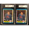 Image 1 : JOE SAKIC GRADED ROOKIE CARD LOT (KSA 9)