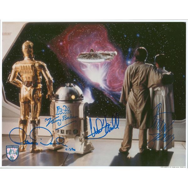 STAR  WARS CAST SIGNED 16 X 20 (BECKETT COA)