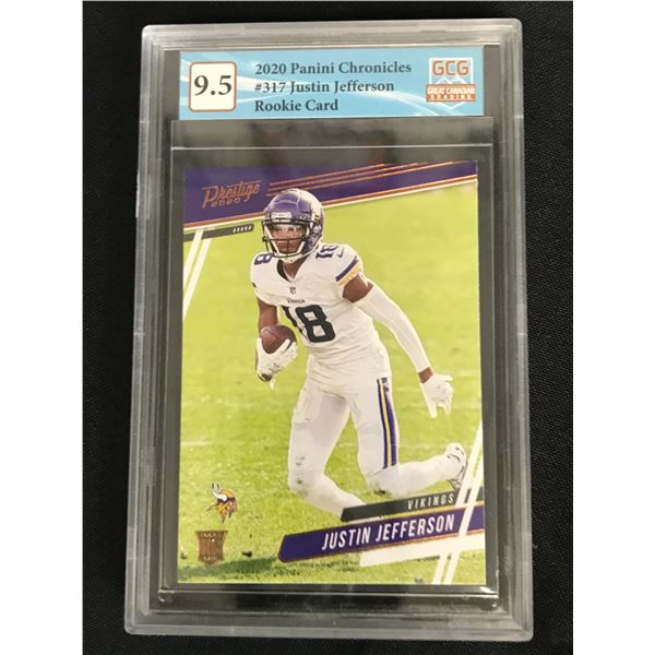 2020 PANINI CHRONICLES JUSTIN JEFFERSON ROOKIE CARD (GCG 9.5)