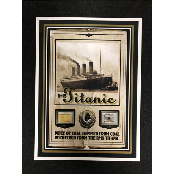 RMS TITANIC AUTHENTIC PIECE OF COAL (THE ZONE COA)