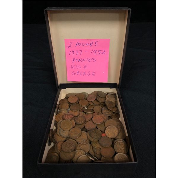 2 LBS 1037-1952 KING GEORGE PENNIES