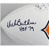 Image 2 : Dick Butkus Autographed Chicago Bears White Logo Football "HOF 79" (Beckett)