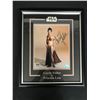 Image 1 : CARRIE FISHER SIGNED AND CUSTOM FRAMED STAR WARS 8 X 10 (AJ SPORTS AND STAR WARS COA)