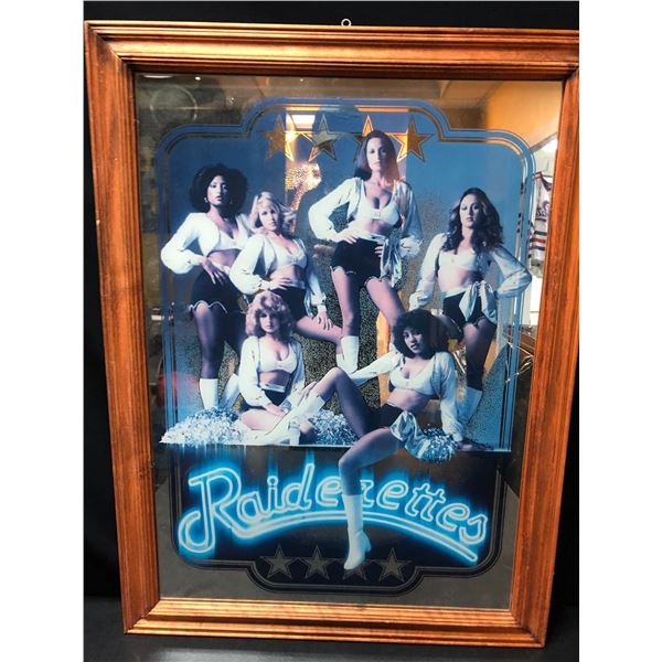 RAIDERETTES-OAKLAND RAIDERS CHEERLEADERS FRAMED MIRROR 24X32