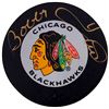 Image 1 : Bobby Hull Autographed NHL Logo Hockey Puck Chicago Blackhawks (Beckett)