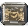 Image 1 : Joe Frazier Autographed Framed 16x20 Photo Fight Of The Century vs. Ali (PSA/DNA)