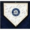 Image 2 : 2006 Seattle Mariners Team Autographed Framed 19x19 Home Plate With 32 Signatures