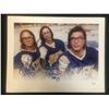 Image 1 : SLAPSHOT THE HANSON BROTHERS TRIPLE SIGNED 8 X 10 (JSA COA)
